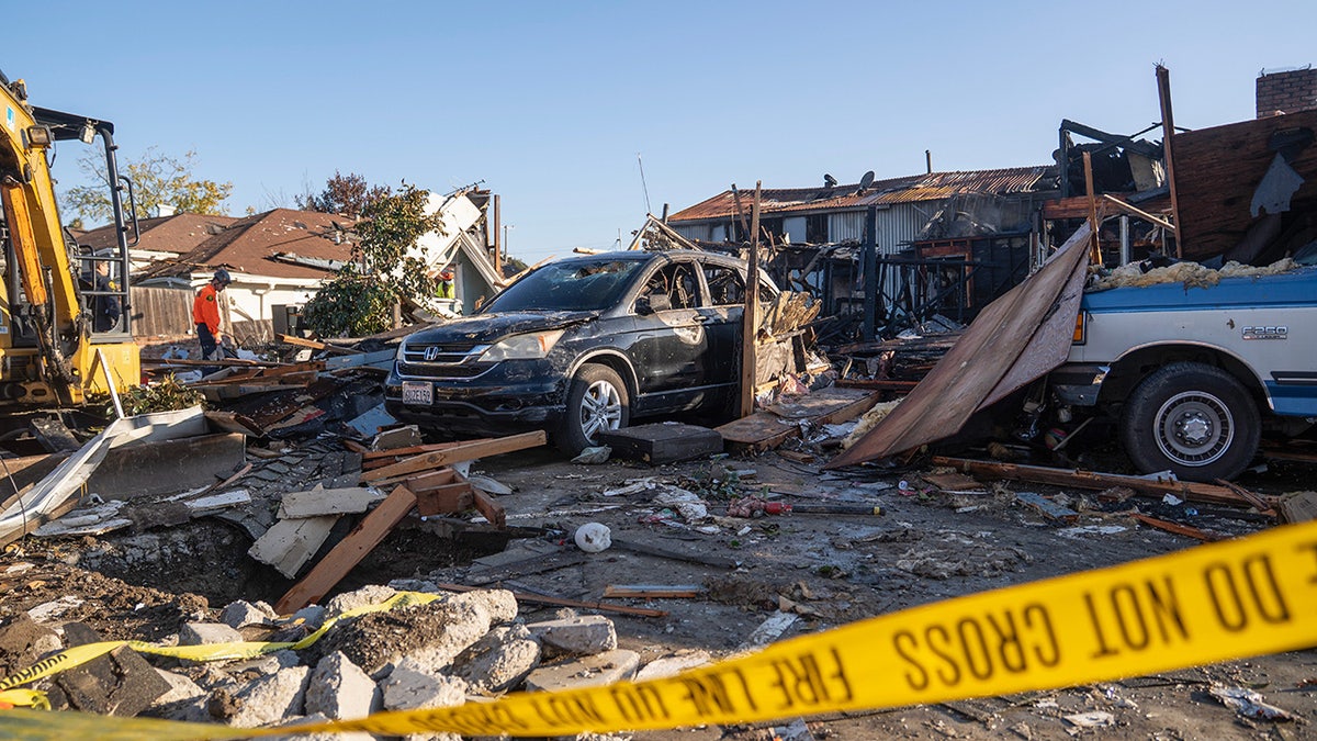Damage in California following home explosion