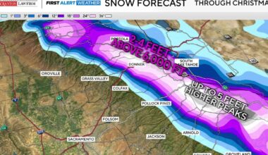 Christmas week weather in Northern California expected to be wet and wintry