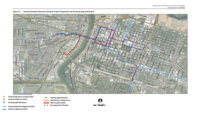 This shows previous locations with orange stars and the revised locations with yellow circles.