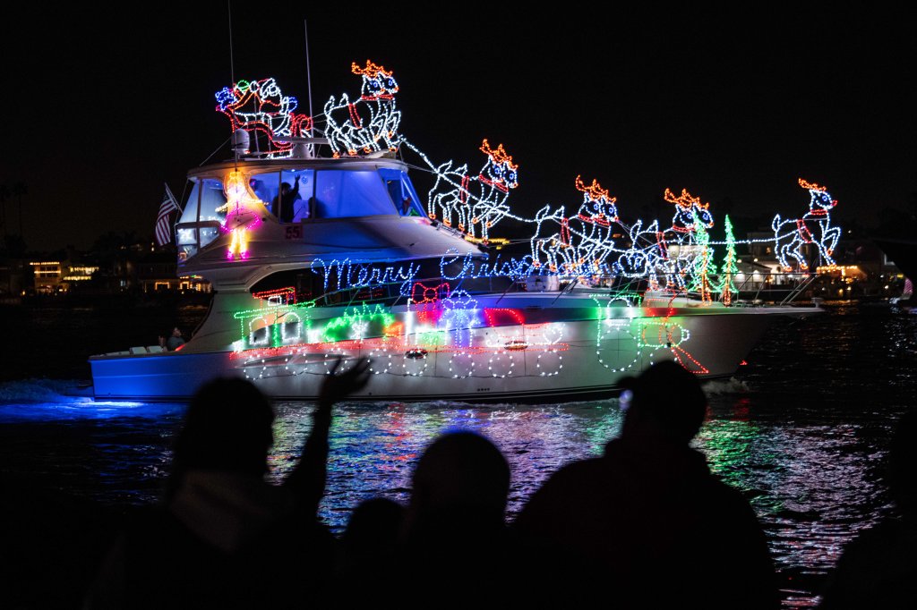 117th Newport Beach Christmas Boat Parade, California.