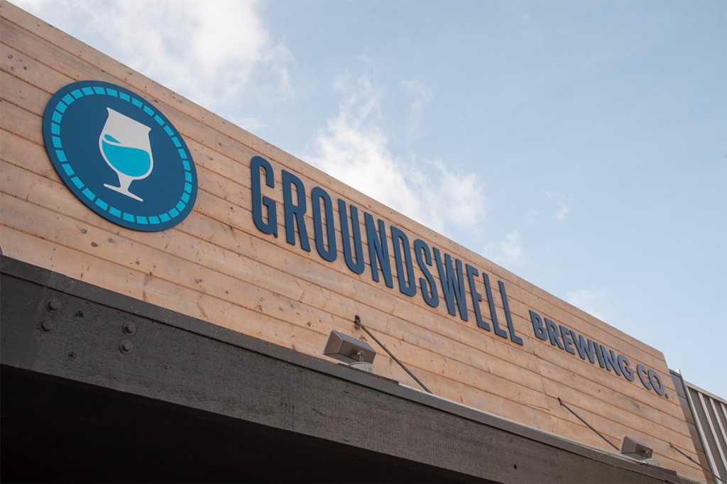 Groundswell Brewing sign