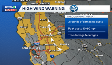 Northern California High Wind Warning through Thursday afternoon