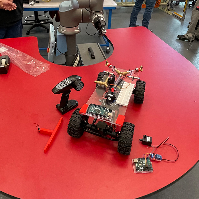 four wheeled project on display at open house