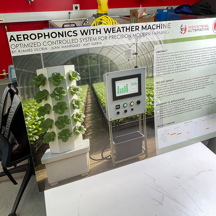 project billboard with description of the project