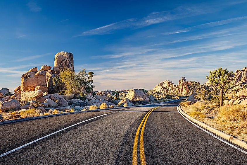 Joshua Tree National Park in the Mojave Desert of California.