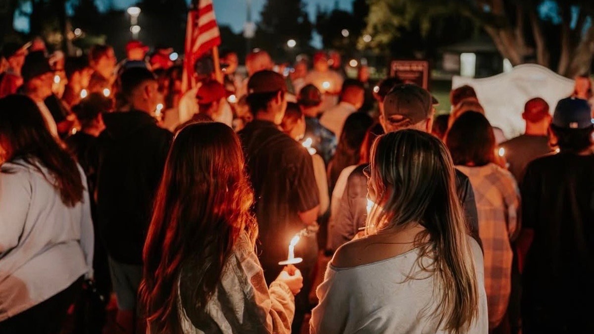 Students at Charlie Kirk vigil Vanguard University