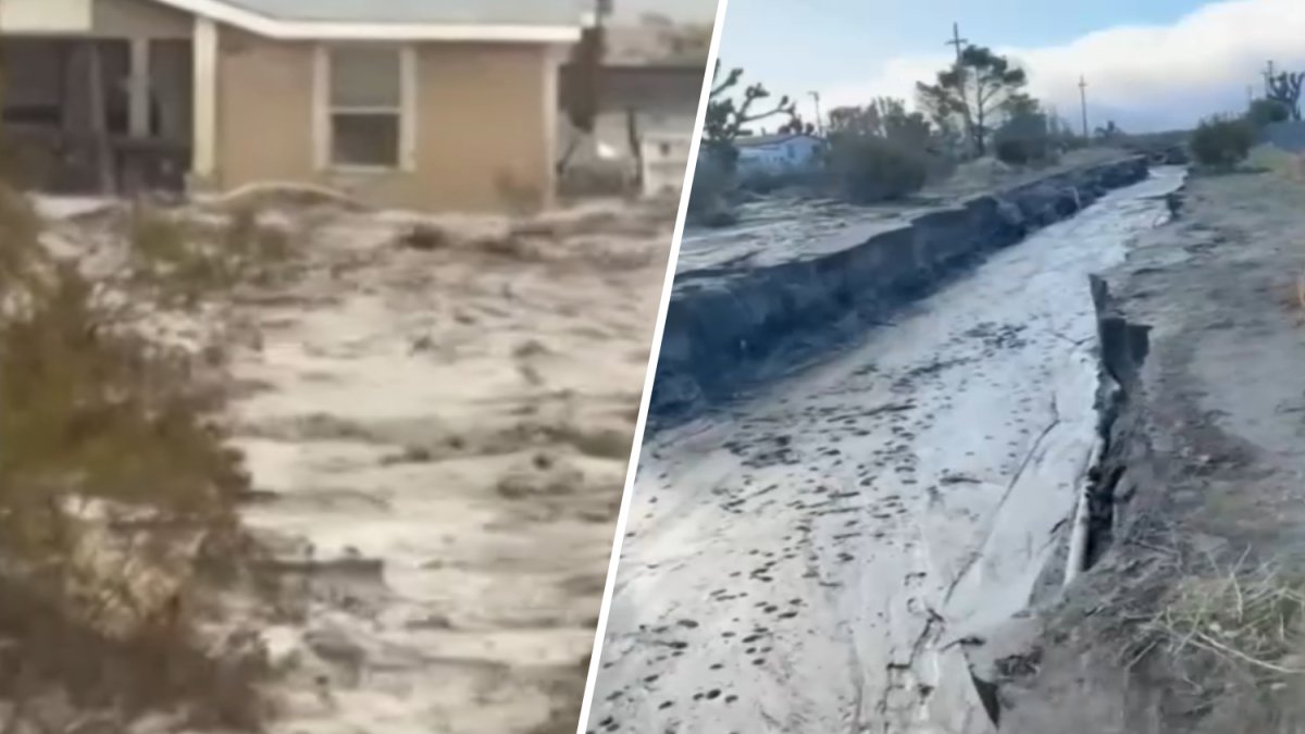 Video shows aftermath of flooding that washed out Pinon Hills road – NBC Los Angeles