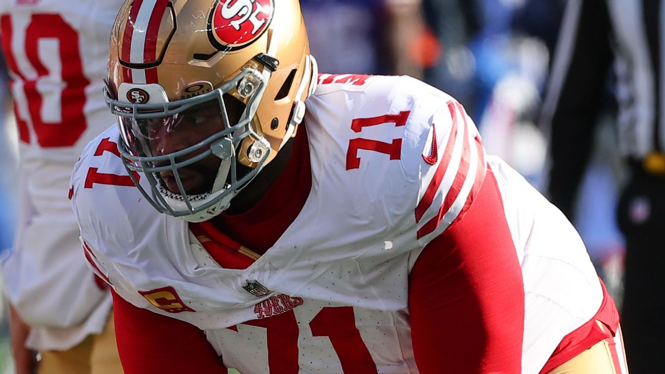 San Francisco 49ers OL Trent Williams injured in first half