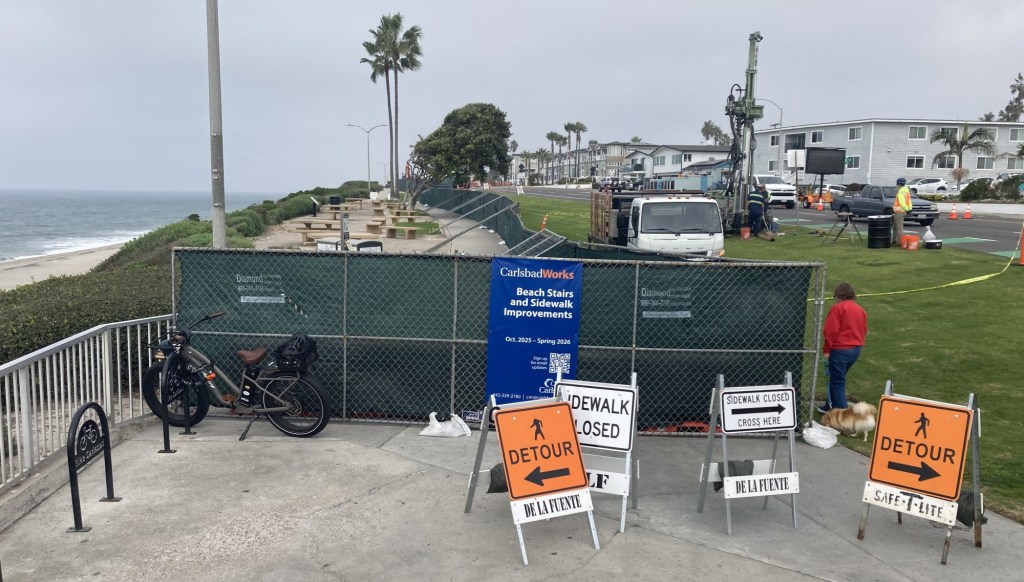 Improvements underway for Carlsbad's seawall promenade