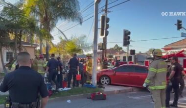 Multiple Anaheim High School students injured during crash