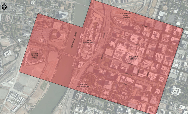 Areas served by the streetcar.