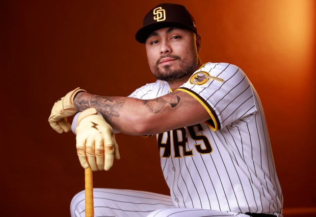 San Diego Padres' Tirso Ornelas on Wednesday, Feb. 19, 2025. (K.C. Alfred / The San Diego Union-Tribune)