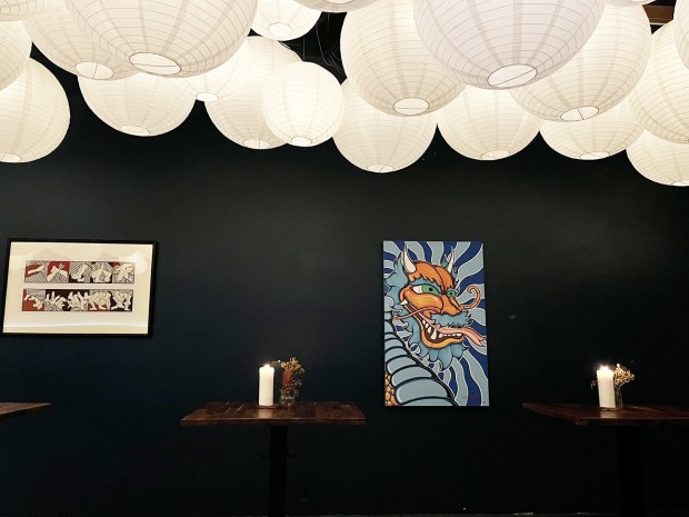 The interior decor at The Lounge at LuckyBolt in Sorrento Valley. (Pam Kragen / The San Diego Union-Tribune)