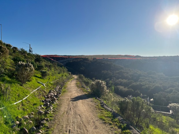 The Deer Creek Trail begins on the eastern side of the preserve along Camino del Sur. (Maura Fox / The San Diego Union-Tribune)