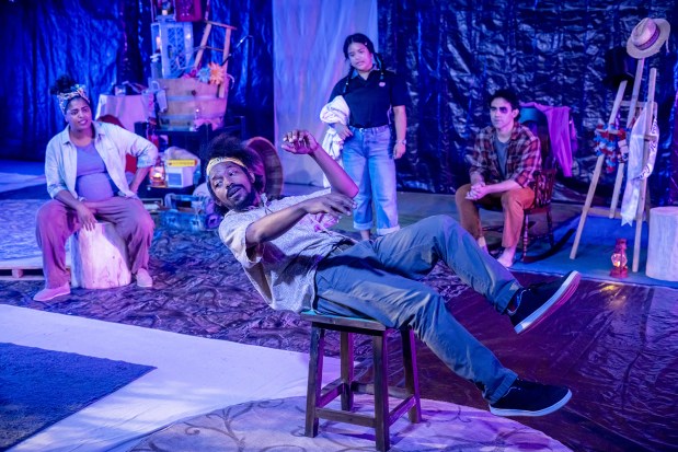 Kandace Crystal, left, WIlliam "BJ" Robinson, Kailey Agpaoa and Lester Isariuz in Loud Fridge Theatre Group's "We Lovers." (Daren Scott)