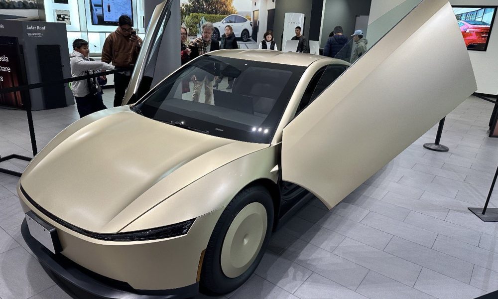 Production-ready Tesla Cybercab hits showroom floor in San Jose