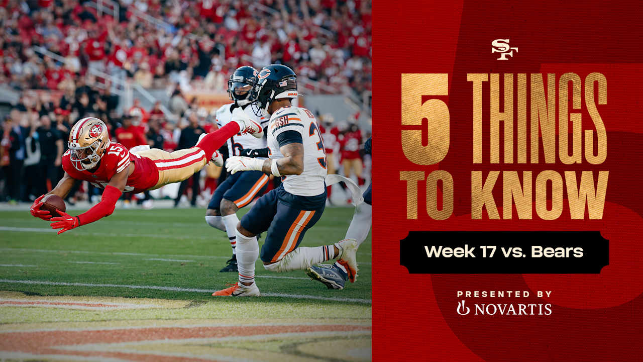 49ers Week 17 Face Off vs. Chicago Bears on 'Sunday Night Football'