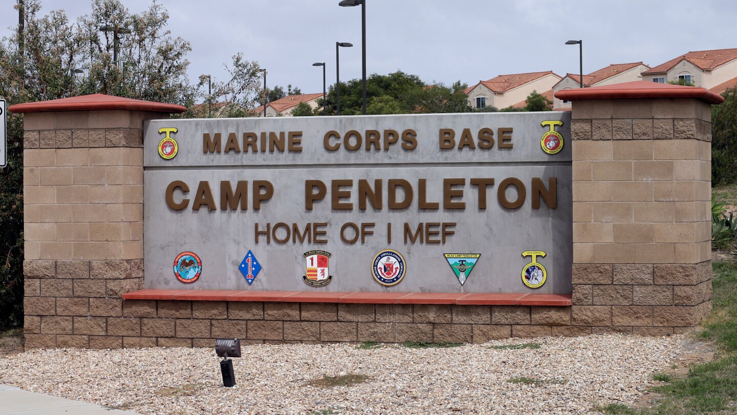 Marine dies in training exercise at Camp Pendleton in Southern California