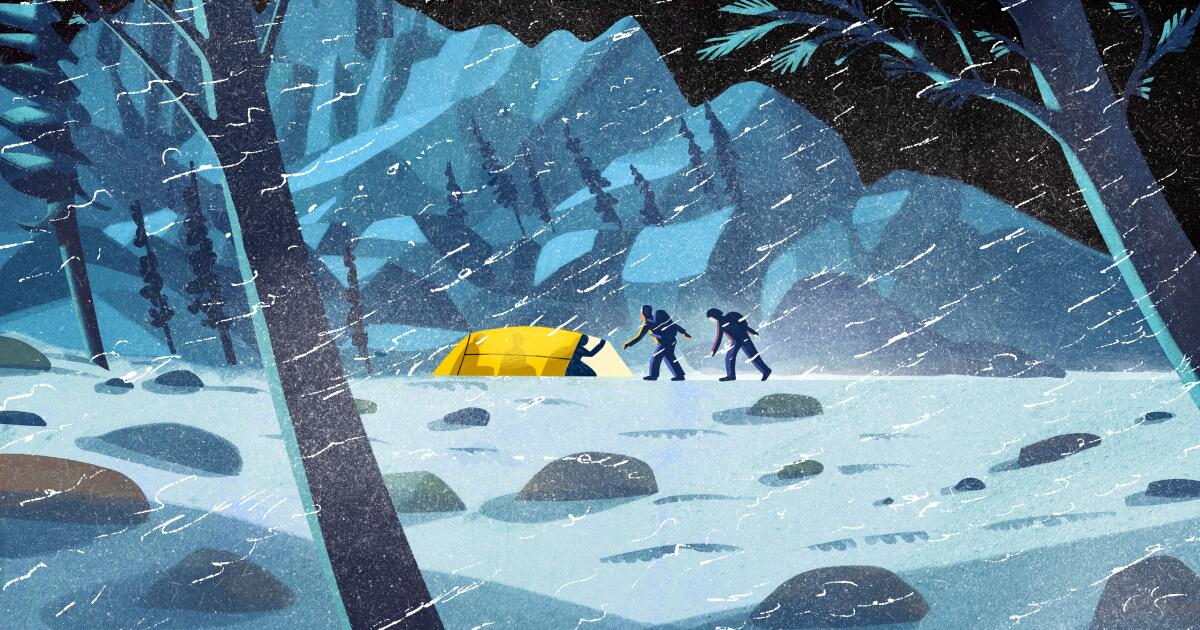 On night near Mt. Whitney, 5 hikers meet during a lightning storm