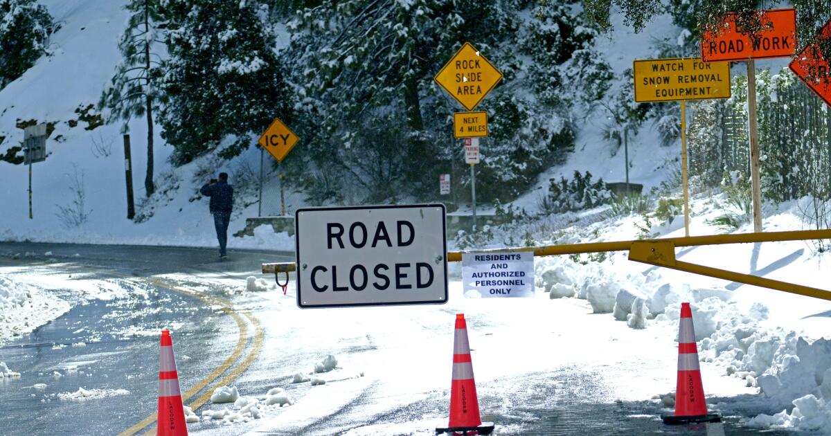 Winter storm forces another closure for Angeles Crest Highway