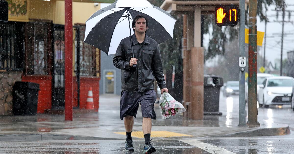 Southern Californians brave the elements for last-minute shopping: 'It feels Christmas-y'