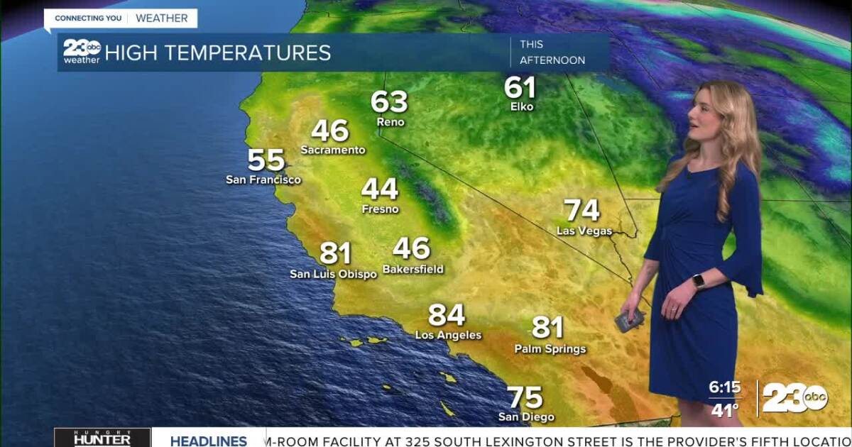 Foggy, cloudy and cool in the valley; major temp difference away from the clouds