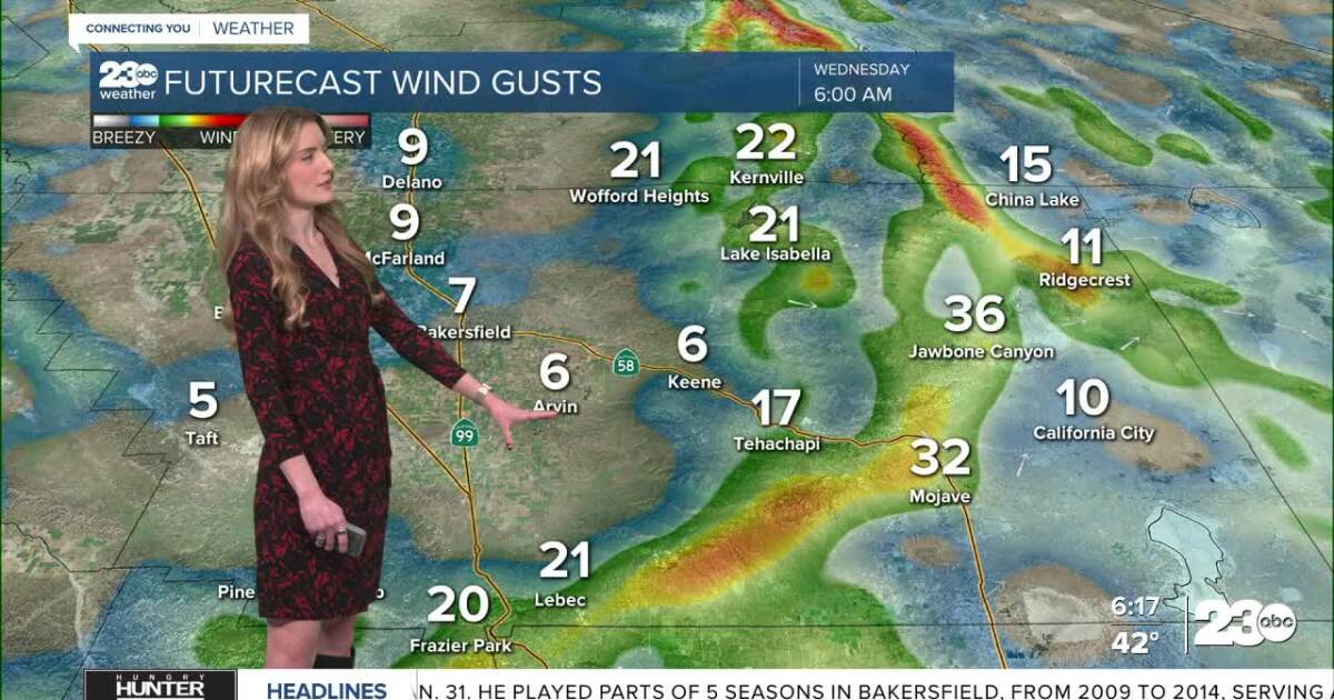 Morning fog in the valley, strong winds in the desert