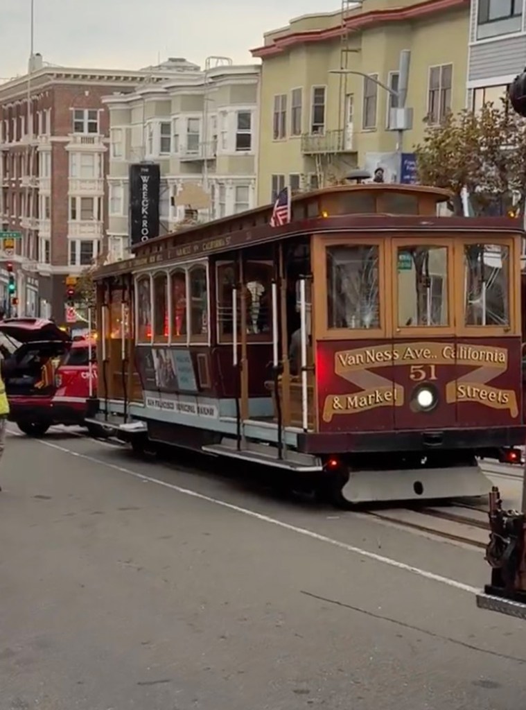 A San Francisco Cable Car after causing injuries.