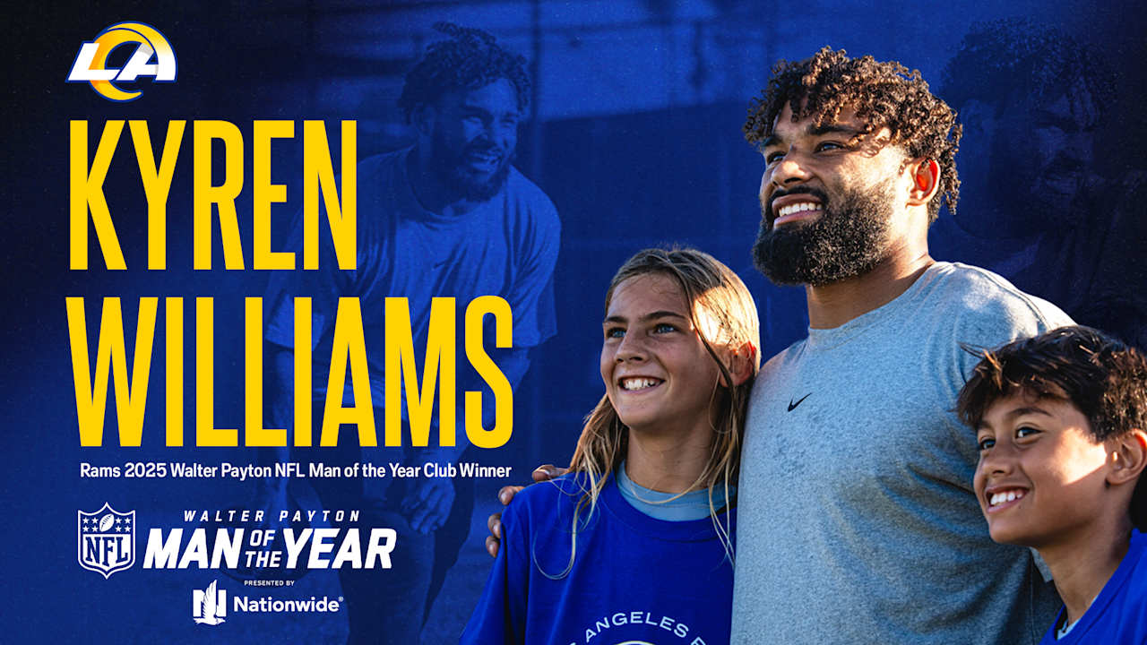 Los Angeles Rams running back Kyren Williams named the Rams’ club winner for Walter Payton NFL Man of the Year Award presented by Nationwide