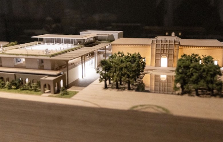 A 3-D model of the large expansion plan for the west wing of the San Diego Museum of Art