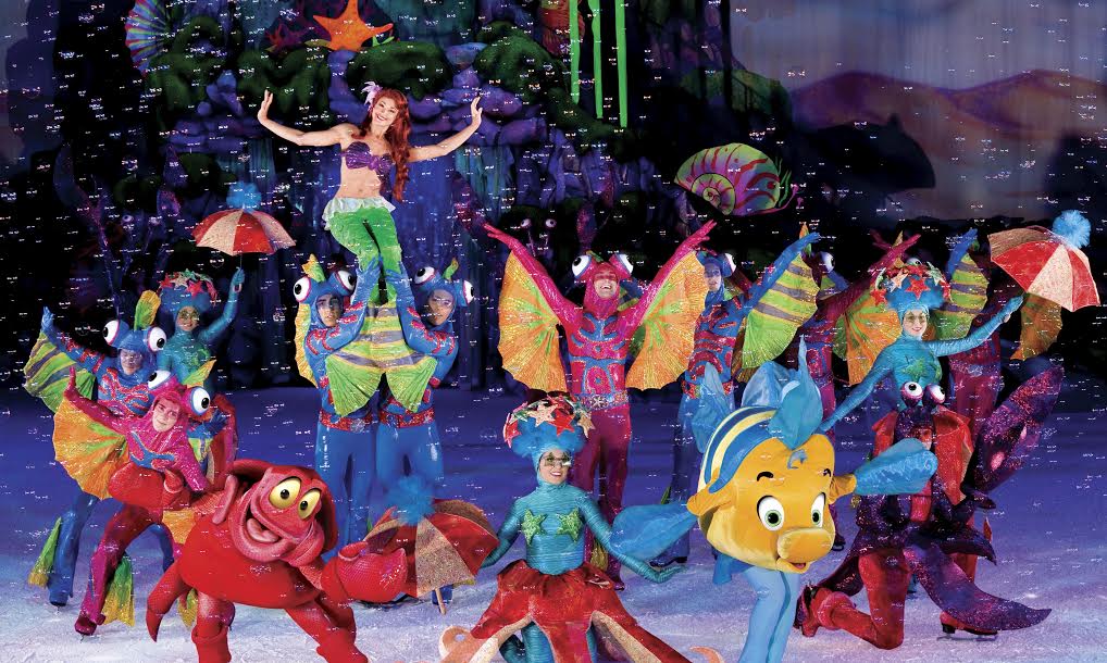 Ariel and “The Little Mermaid” ensemble perform in the Disney...