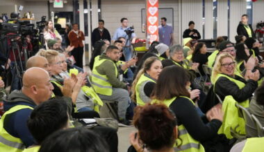 Volunteers gathered at the Ted C. Wells Community Center on Tuesday night before starting the Point-in-Count. Photo Courtesy of Fresno Madera Continuum of Care via Facebook