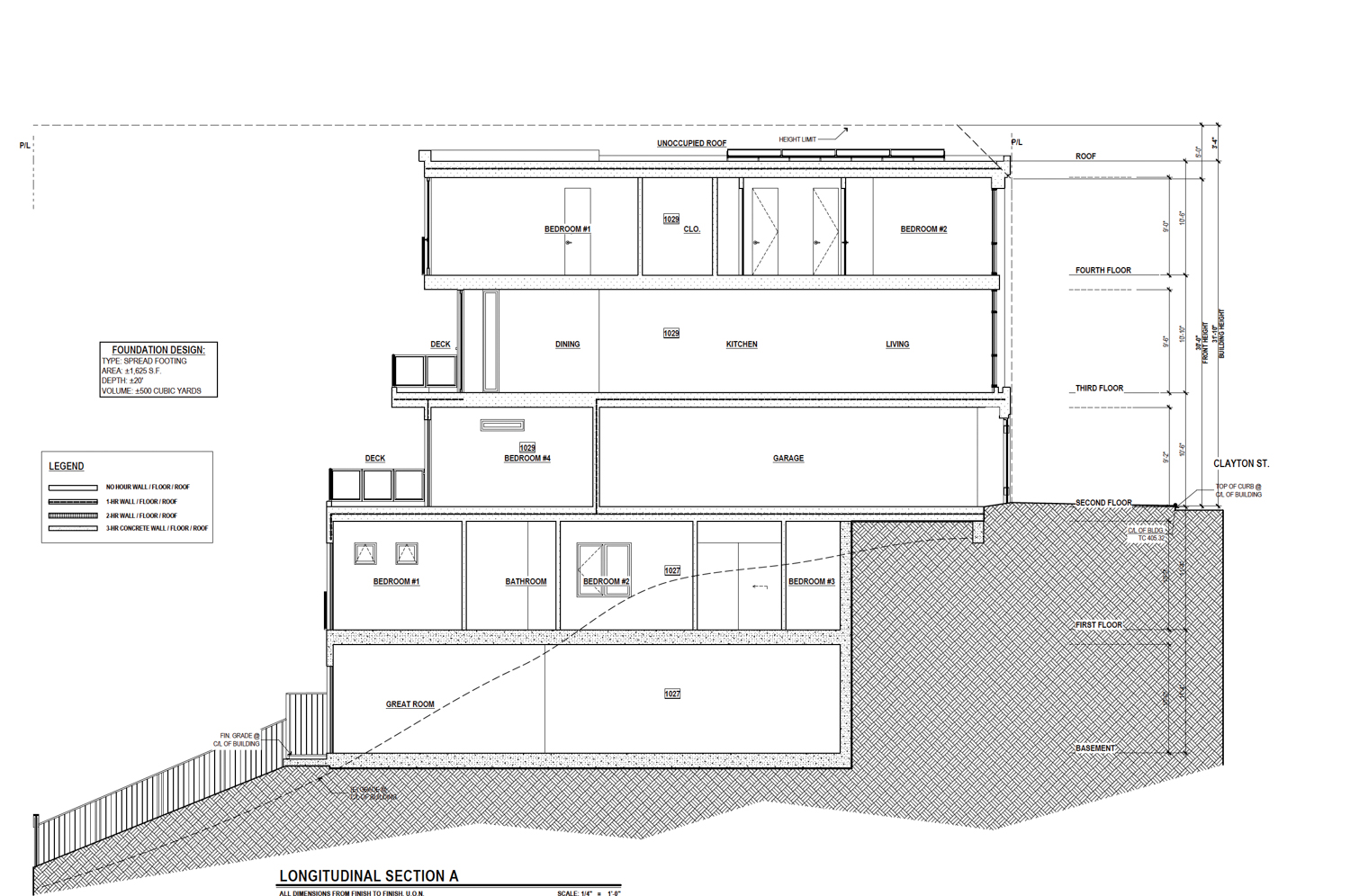 1027-1029 Clayton Street vertical cross-section, illustration by Schaub Li Architects