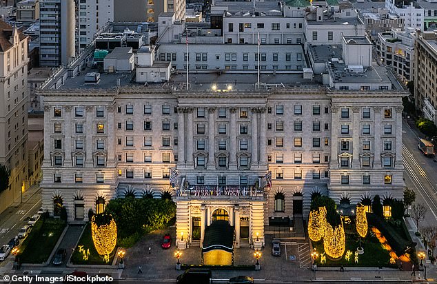 The San Francisco Fire Department told the Daily Mail that they responded to a call for medical aid at 2:52am Thursday at the address of the Fairmont San Francisco (pictured)