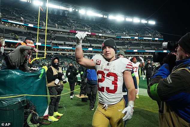 49ers running back Christian McCaffrey was outstanding, scoring two touchdowns