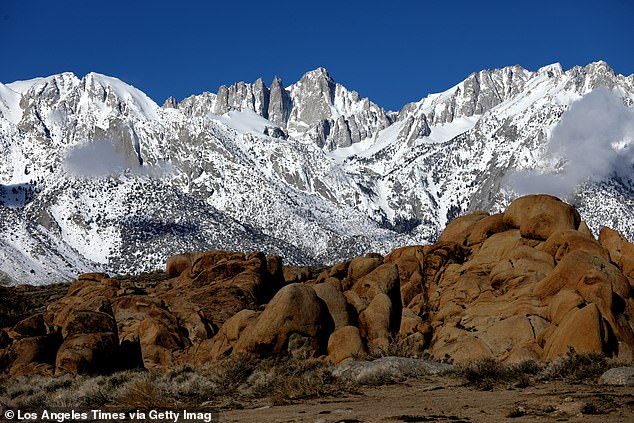 A hiker tragically died after climbing California's Mount Whitney (pictured) all alone after their friend decided to turn back over treacherous conditions
