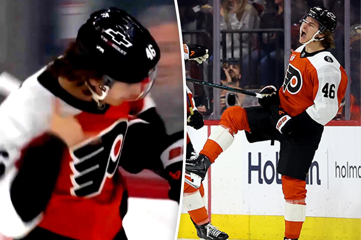 Flyers' Trevor Zegras gloats after win over ex-Ducks team
