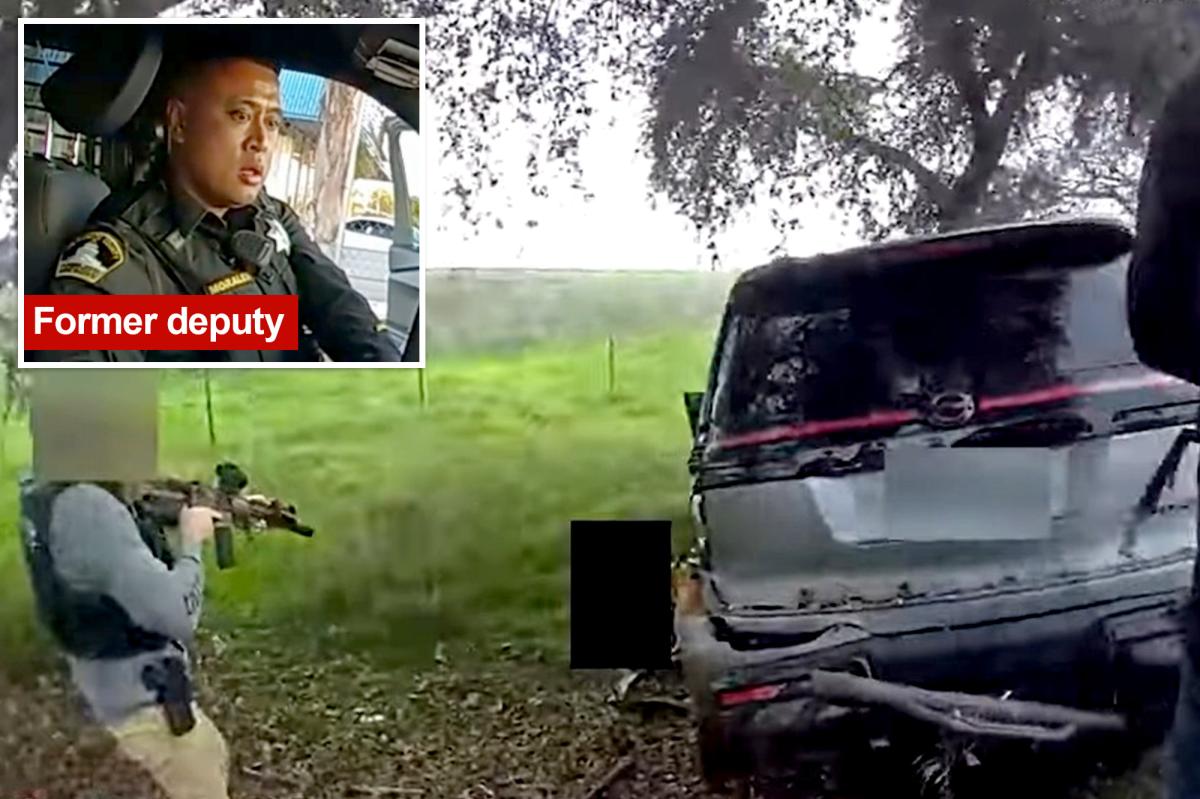 Bodycam reveals moment when ex-California deputy sheriff who killed 11-year-old son is shot dead