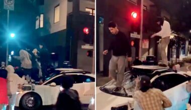 San Francisco mob destroys Waymo self-driving car