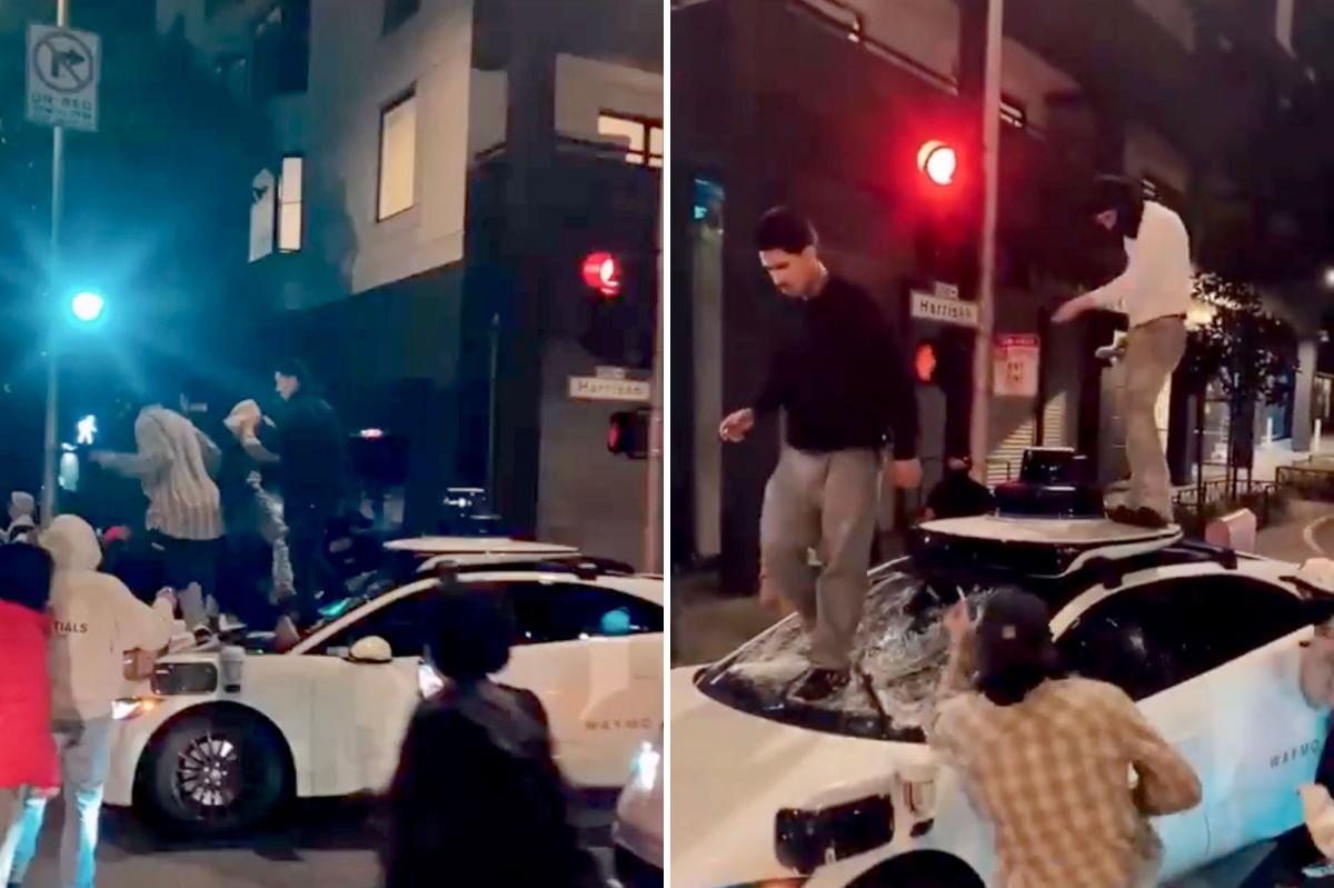 San Francisco mob destroys Waymo self-driving car