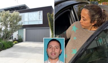 Wife of accused LA homeless charity fraudster makes mad dash as neighbors dish on couple's luxe lifestyle