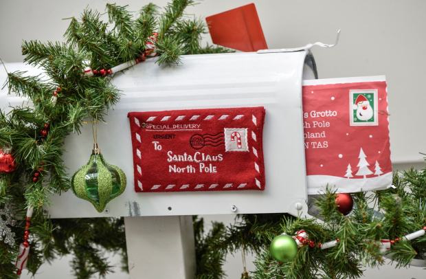 Decorations at the post office during Operation Santa in Los Angeles, California, on Tuesday, December 5, 2017. Operation Santa is the USPS' program to answer letters written to Santa by needy kids. (Photo by Jeff Gritchen, Orange County Register/SCNG)