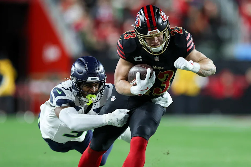 Christian McCaffrey had a great season for the San Francisco 49ers. (Photo by Ezra Shaw/Getty Images)