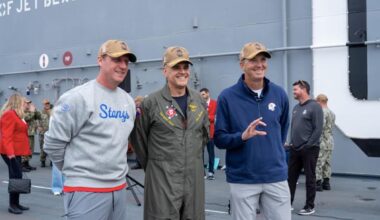 Arizona, SMU visit the USS Makin Island ahead of Holiday Bowl