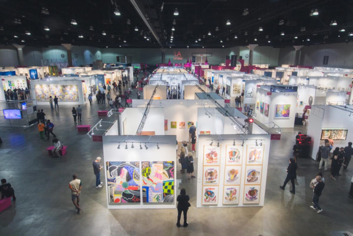 The exhibition floor at the LA Art Show.