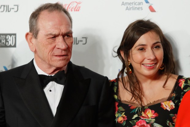 Tommy Lee Jones and Victoria Jones attend the red carpet of the 30th Tokyo International Film Festival.