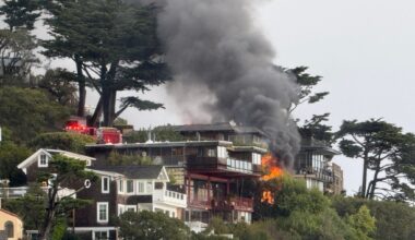 Sausalito fire damages hillside apartment building