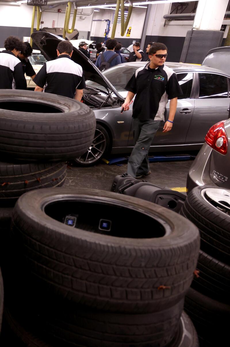 Students participate in the Auto Technician training program