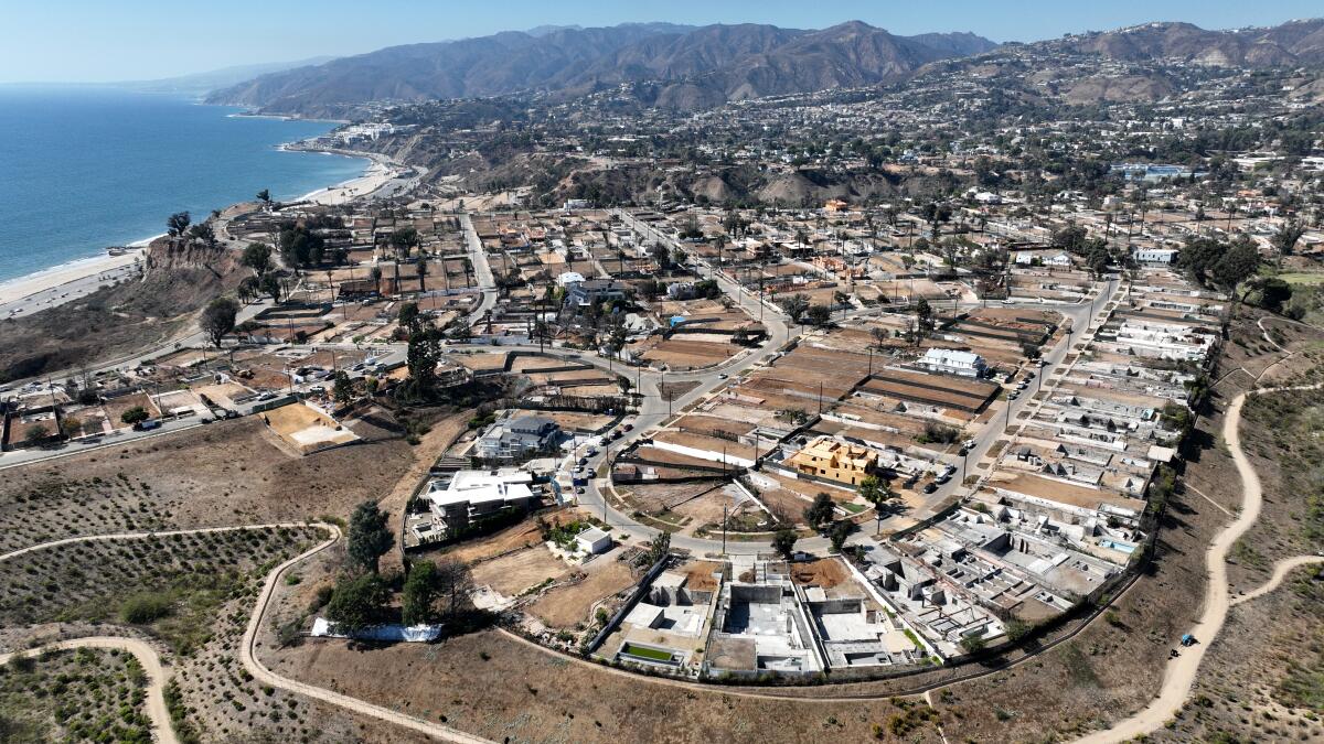 An October view of the Palisades fire zone.