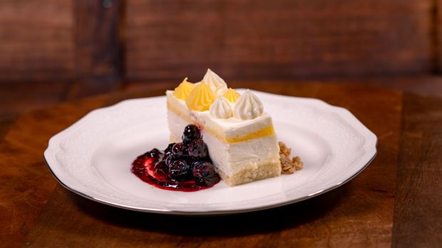 Lemon Icebox Cake available at Cafe Orleans in Disneyland during the 70th anniversary celebration. (Courtesy of Disneyland)